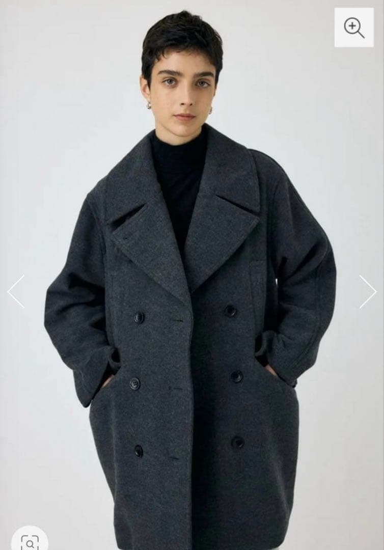 DOUBLE BREASTED ミドルコート　GLAY