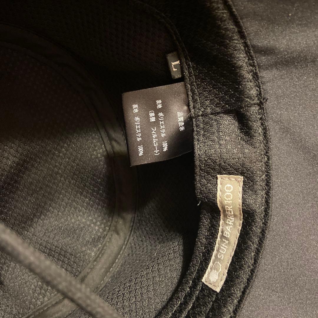 サンバリア100　ウィンドハット ブラックLサイズ