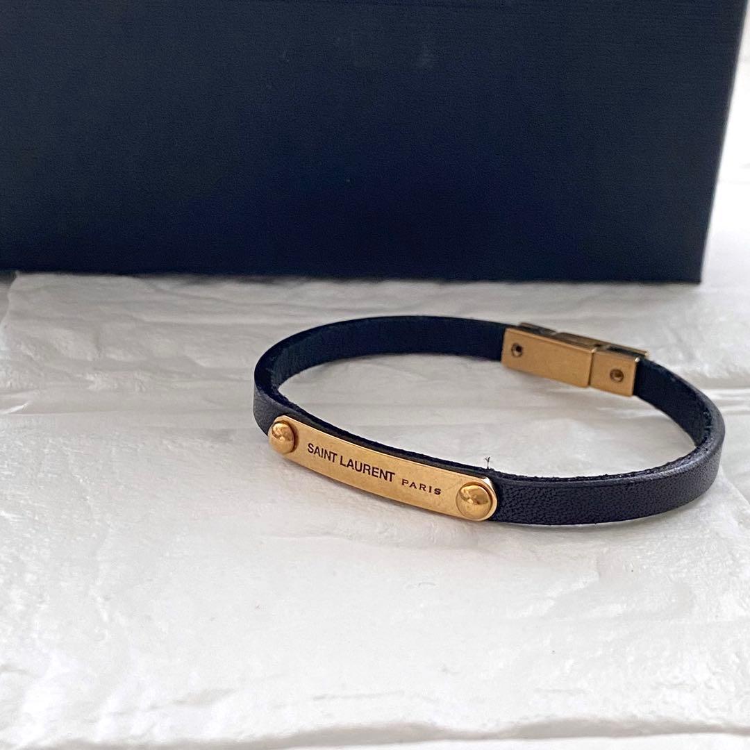SAINT LAURENT PARIS レザーブレスレット