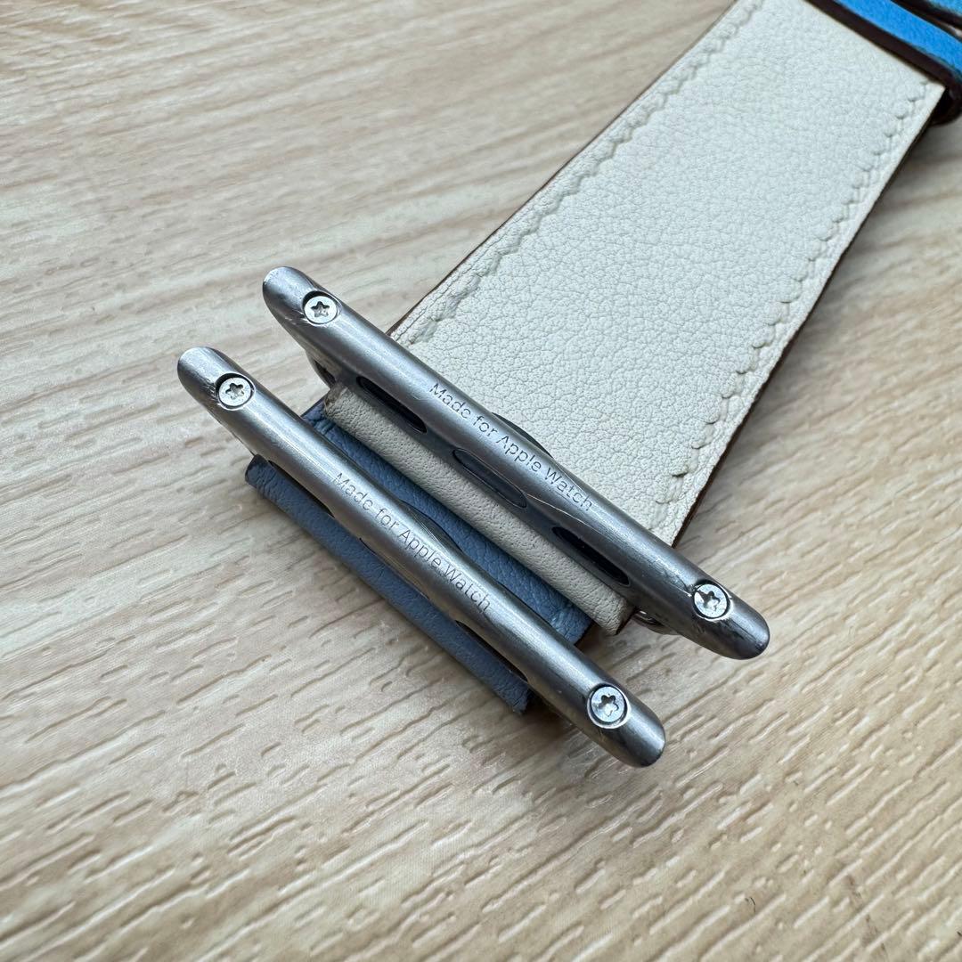 2459 Apple Watch エルメス　ブルーラン　ホワイト　HERMES