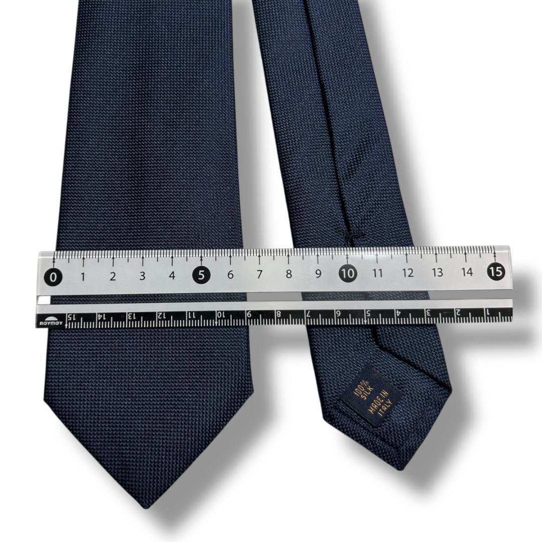 未使用級　ルイヴィトン ネクタイ ガストンネイビー シルク イタリア　刺繍