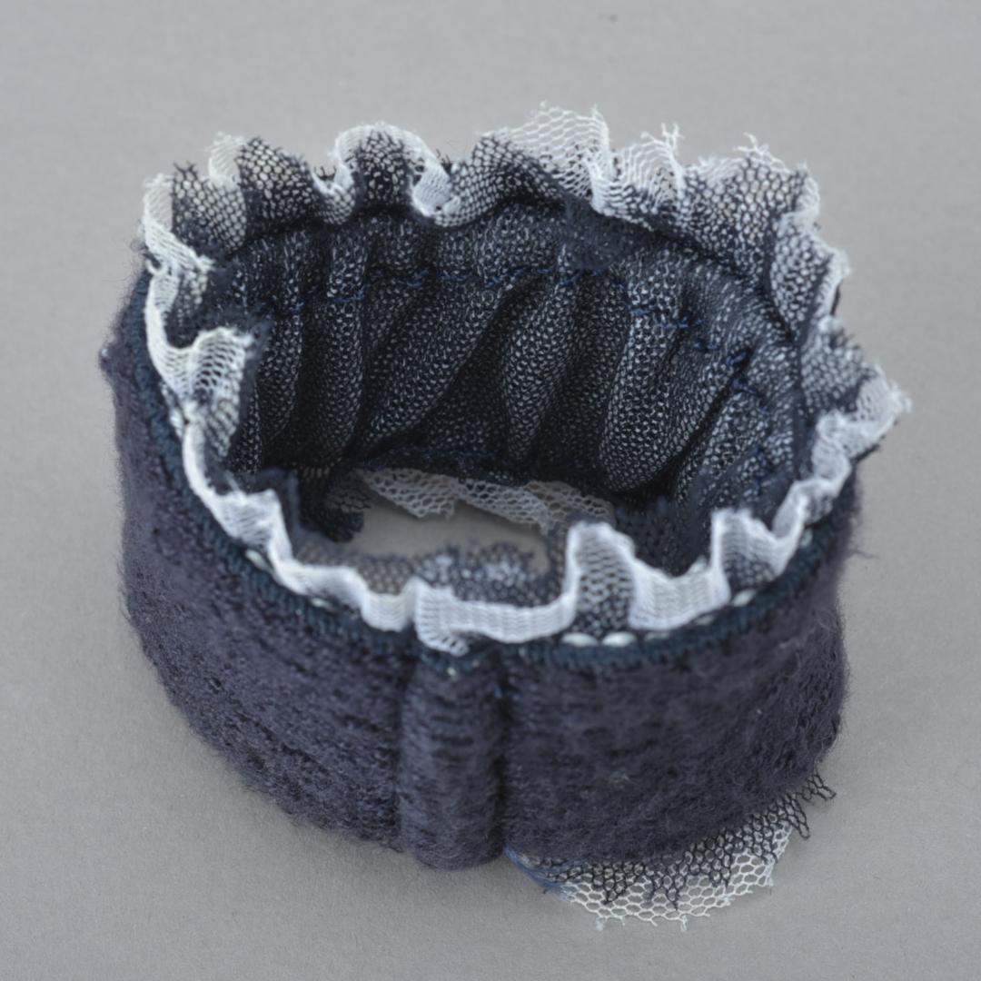 美品 シャネル CHANEL リストバンド ココマーク ブレスレット ネイビー