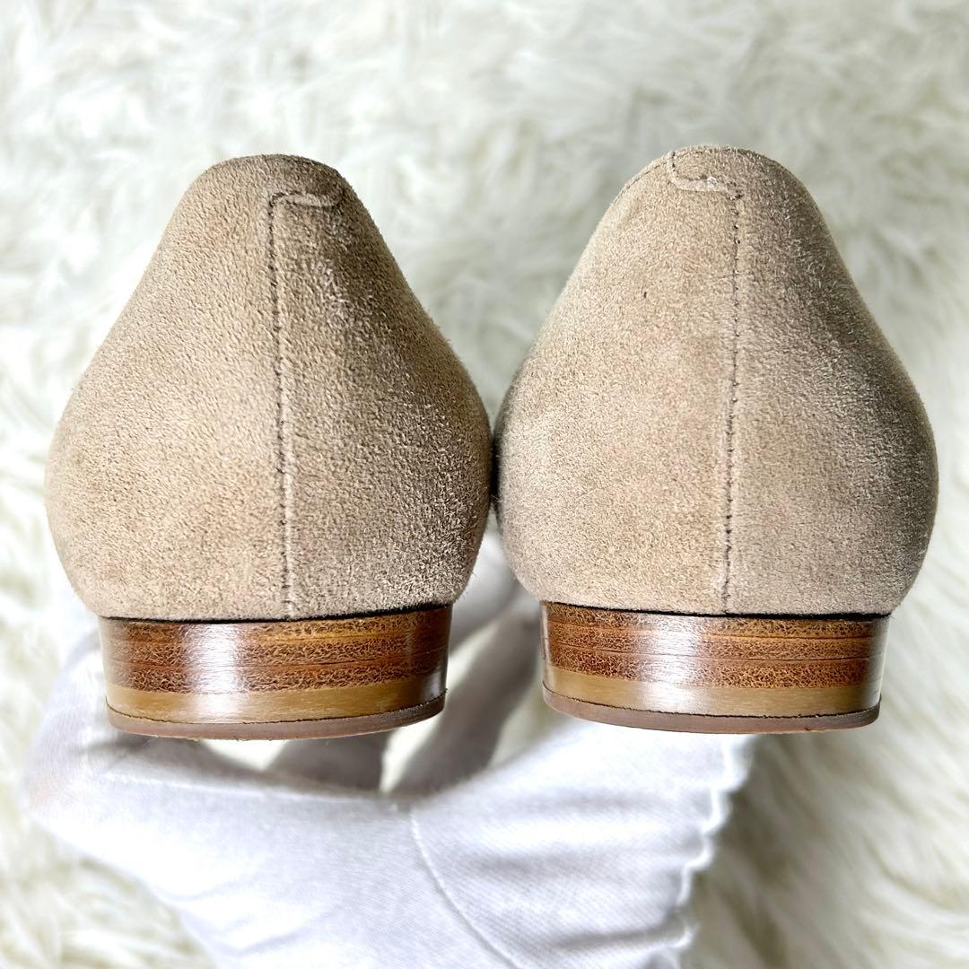 【美品】ペリーコ アネッリ クロコ型押し フラットシューズ スエード 36