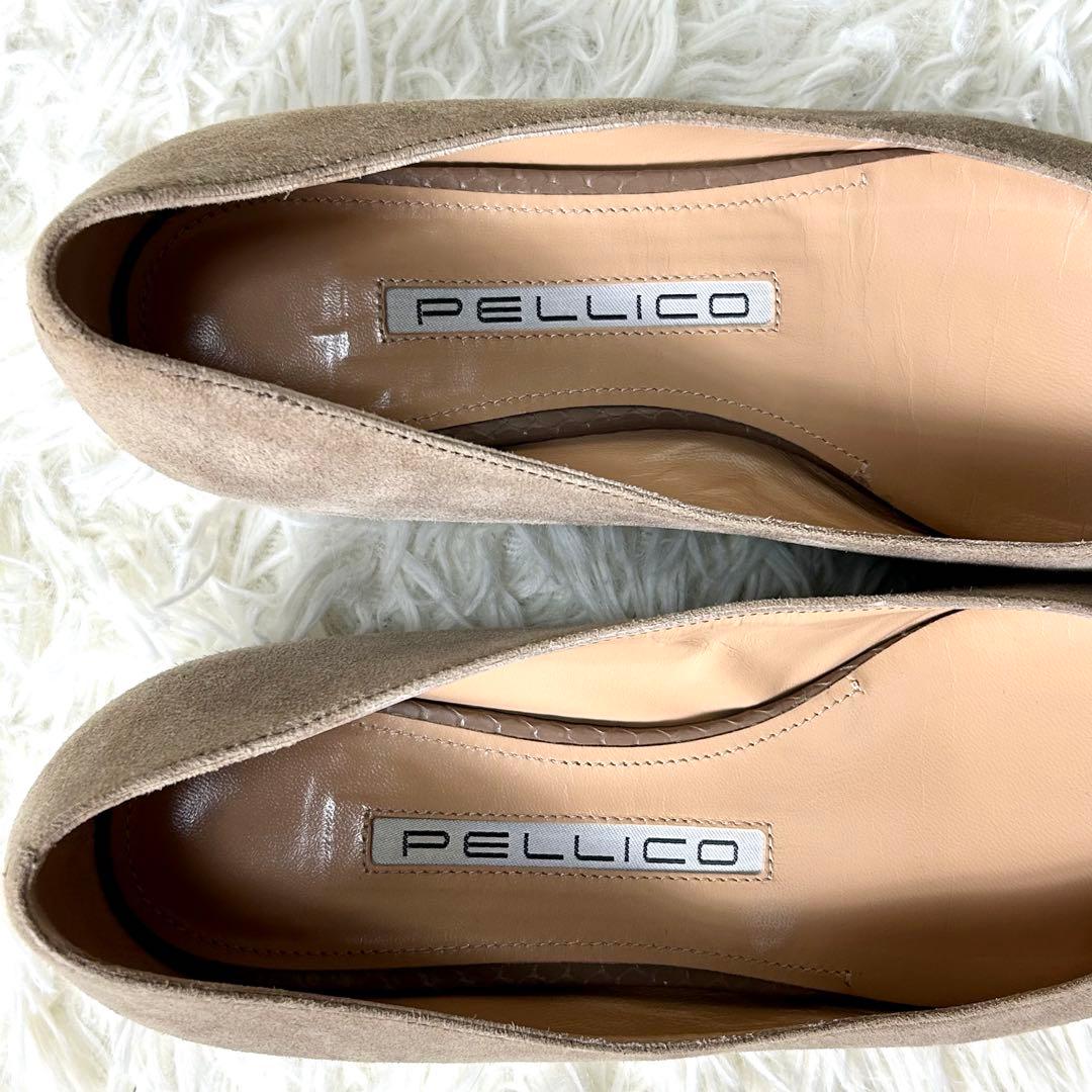 【美品】ペリーコ アネッリ クロコ型押し フラットシューズ スエード 36