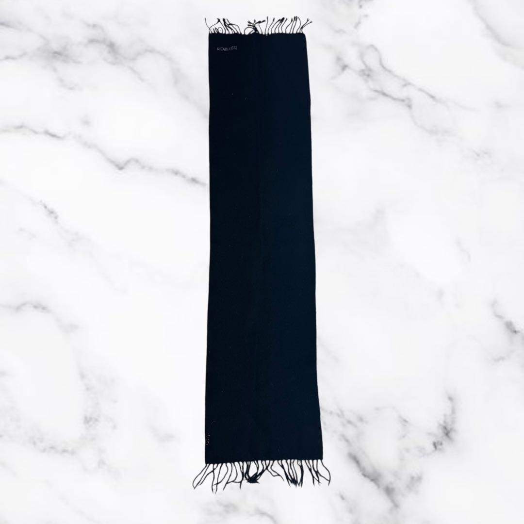 【ISSEY SPORTイッセーミヤケ】カシミヤブレンドマフラー　ブラック