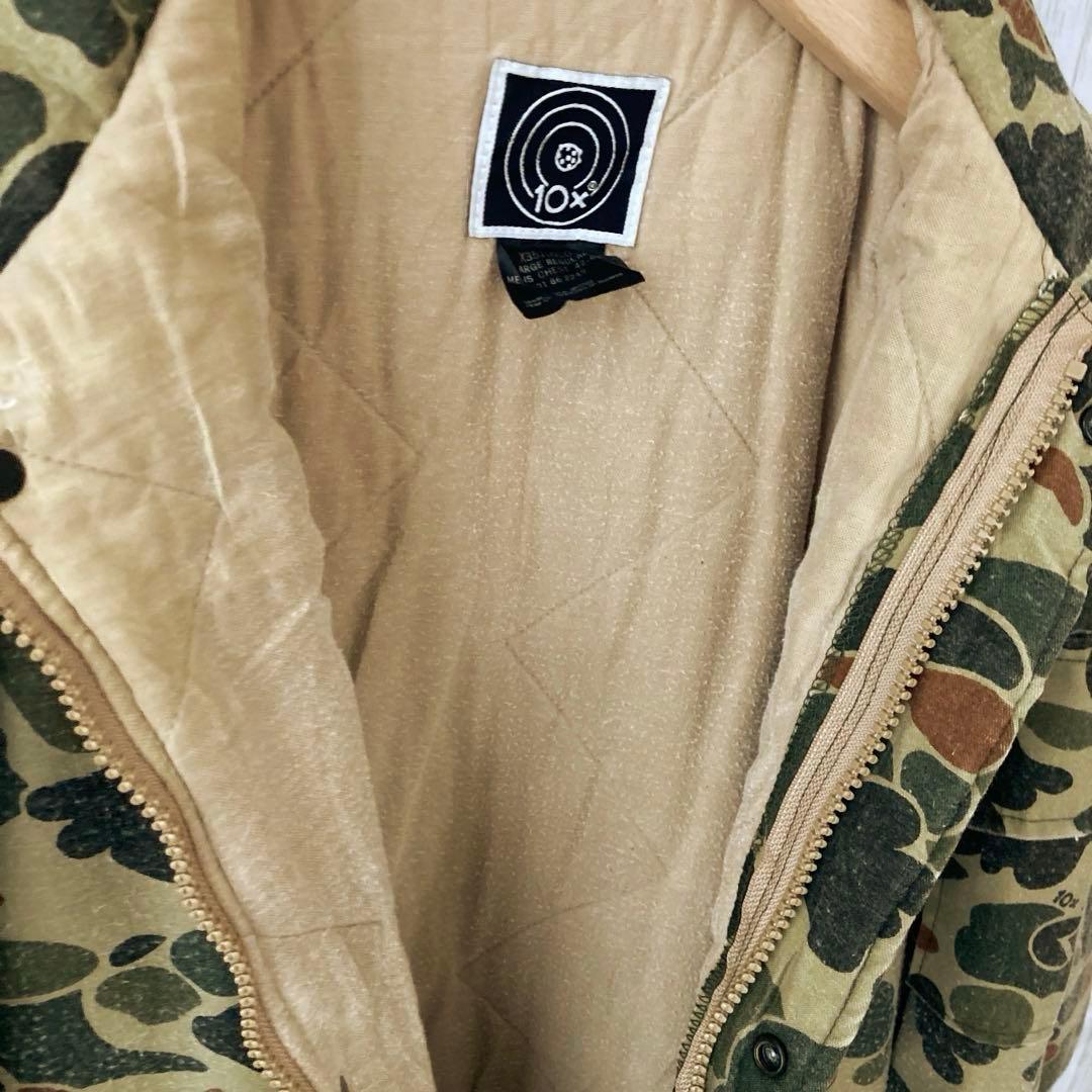 90sヴィンテージUSA製古着　10X ダックハンターカモプリントカバーオールL