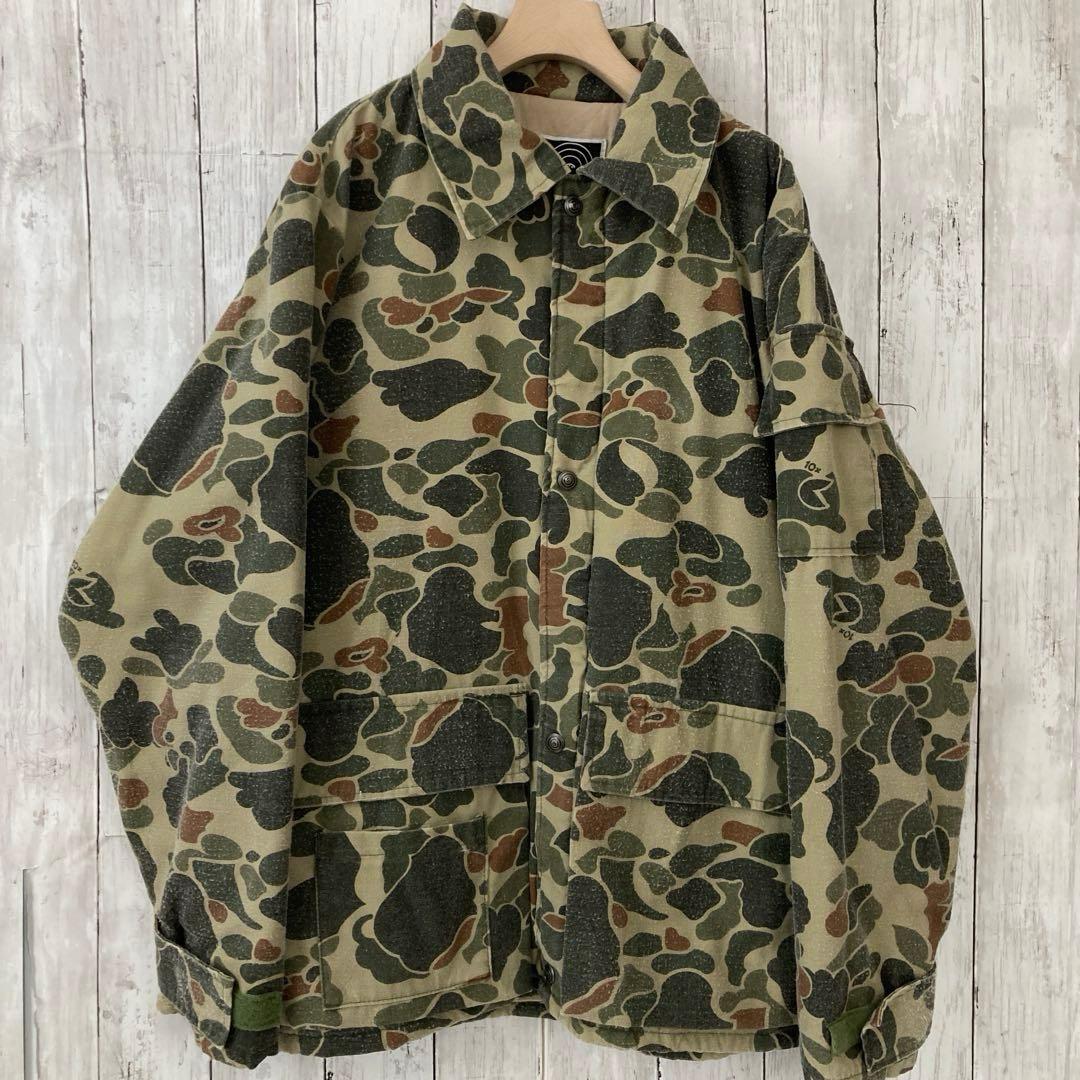 90sヴィンテージUSA製古着　10X ダックハンターカモプリントカバーオールL