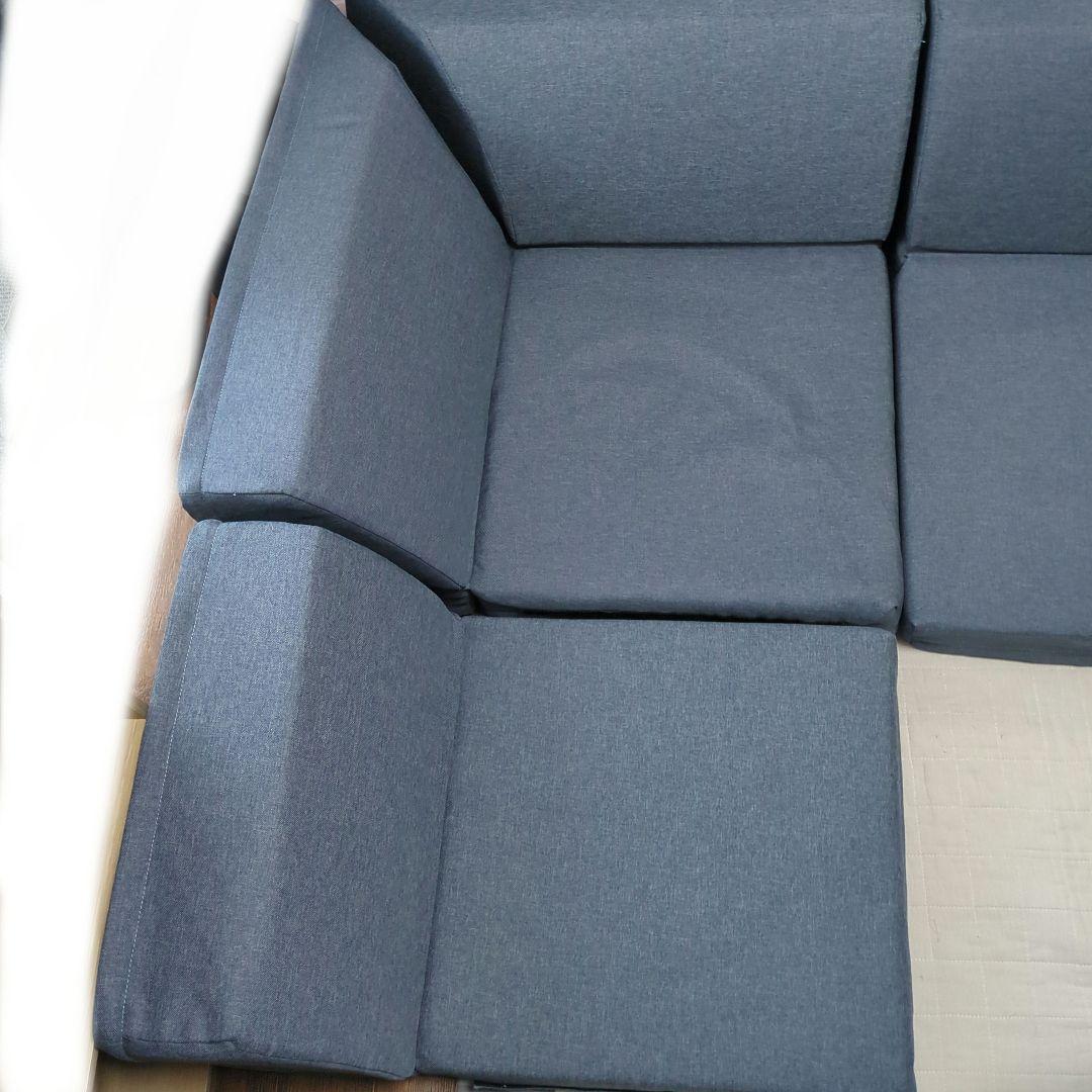 タンスのゲン　洗える カバーリング ローソファー　セパレート　3点セット