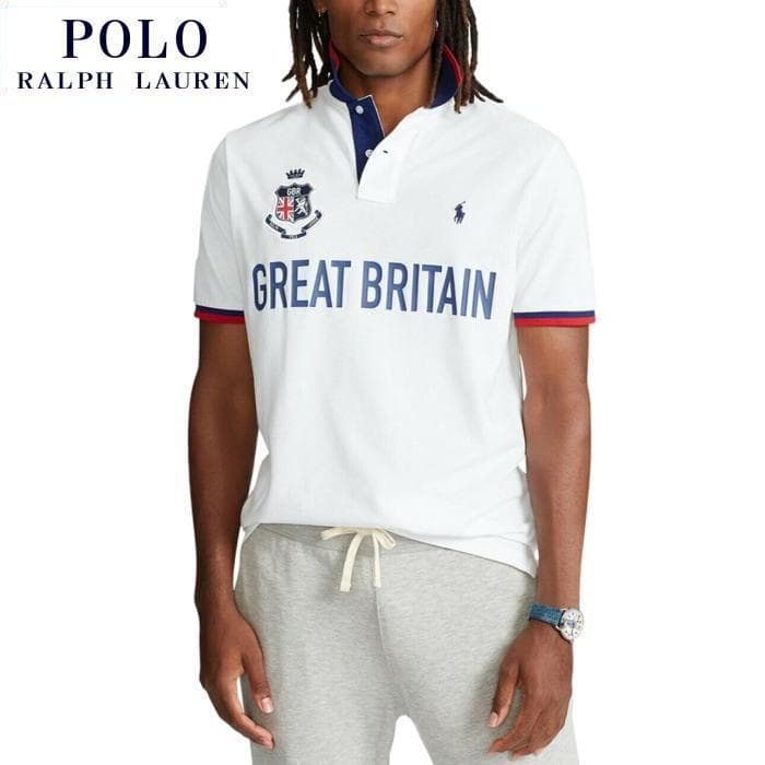 新品 Ｓ ポロ ラルフローレン カスタム スリム フィット ブリテン ポロシャツ