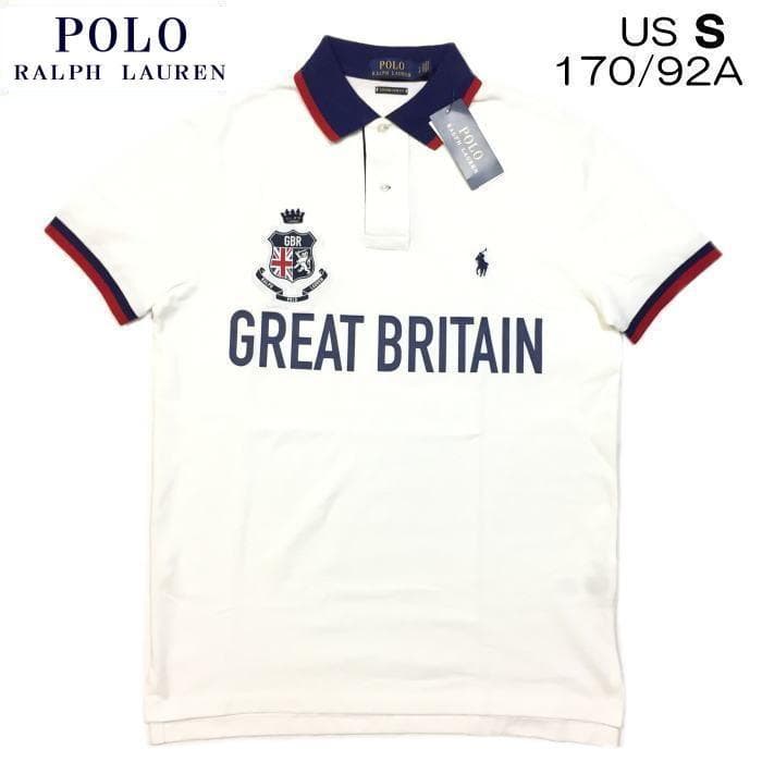 新品 Ｓ ポロ ラルフローレン カスタム スリム フィット ブリテン ポロシャツ