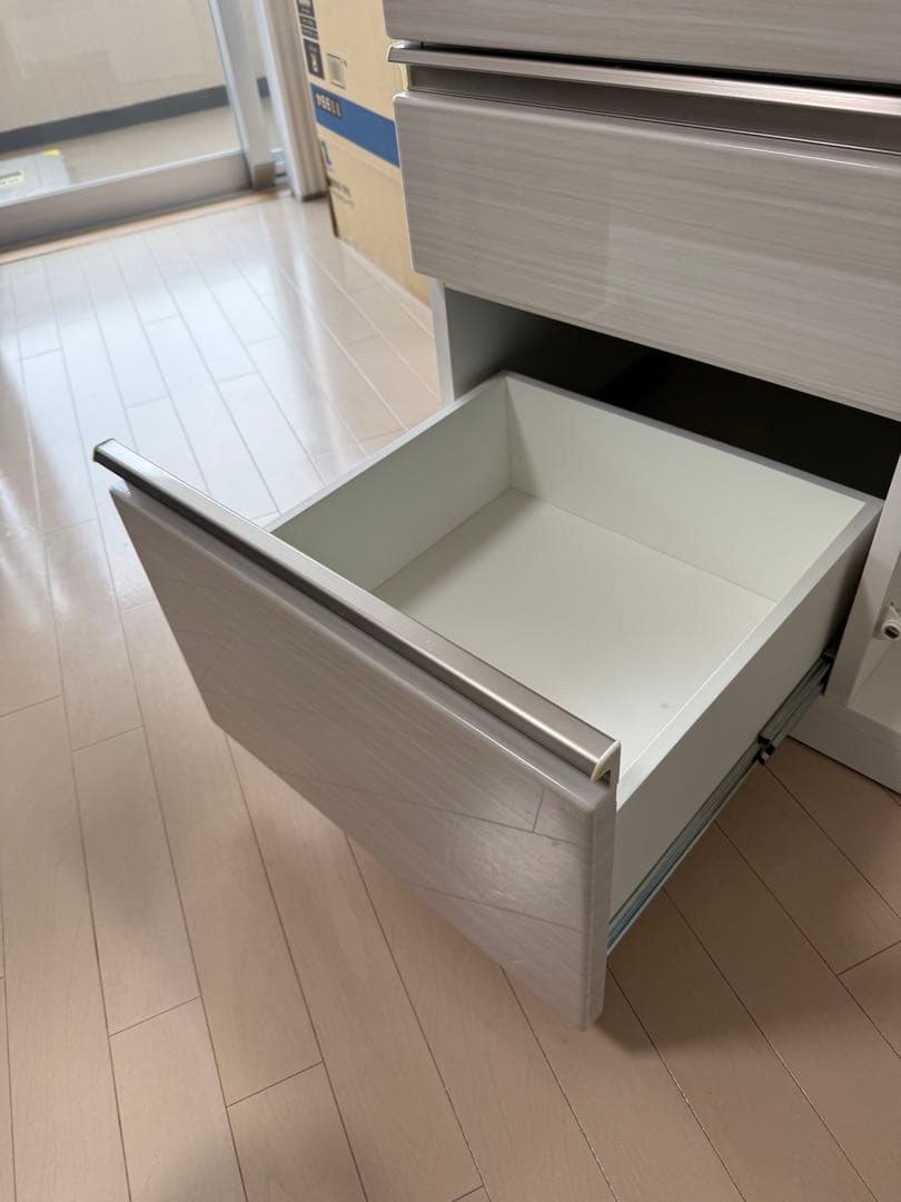 ホワイト キッチン収納キャビネット