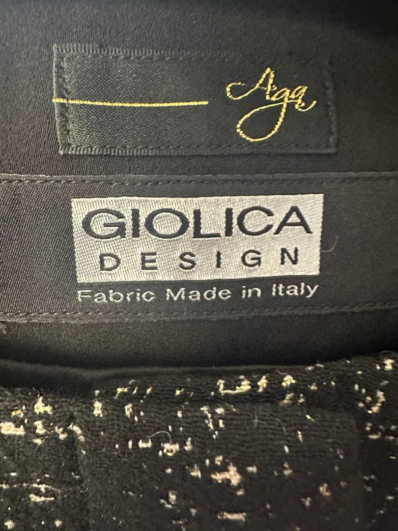 YAMADAYA Aga GIOLICA ツイードジャケット　ブラック