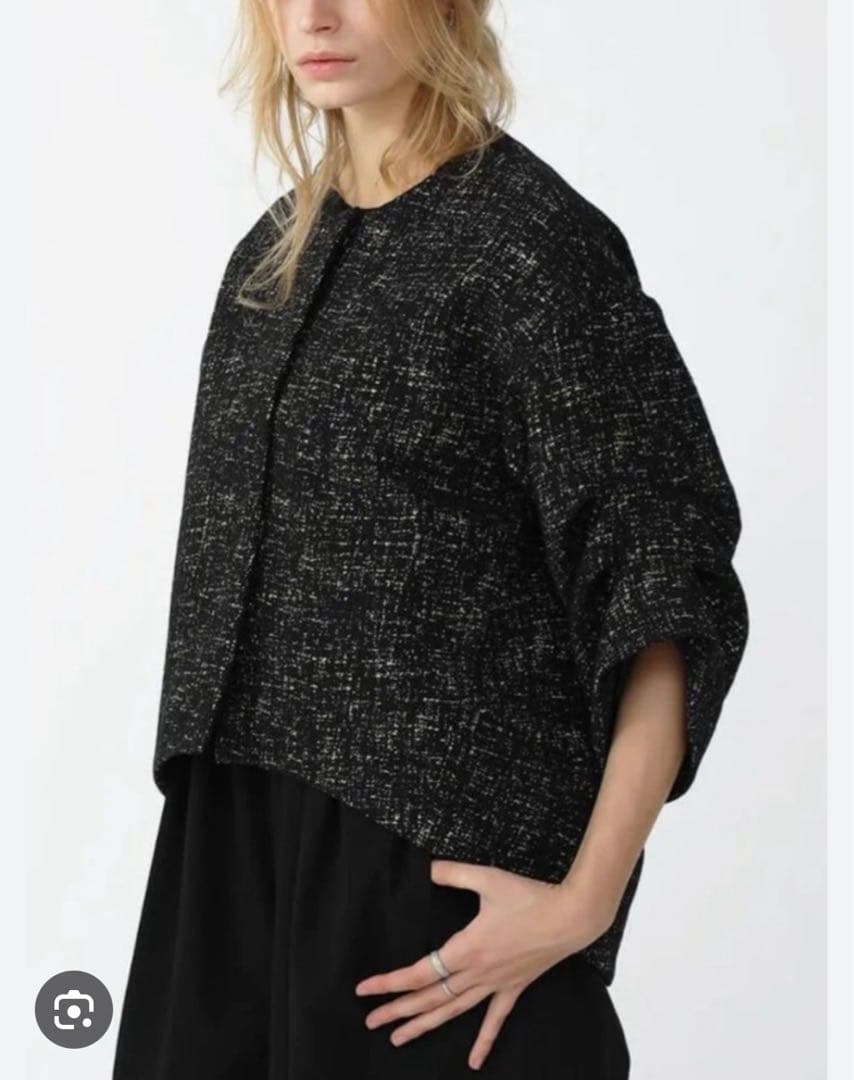 YAMADAYA Aga GIOLICA ツイードジャケット　ブラック