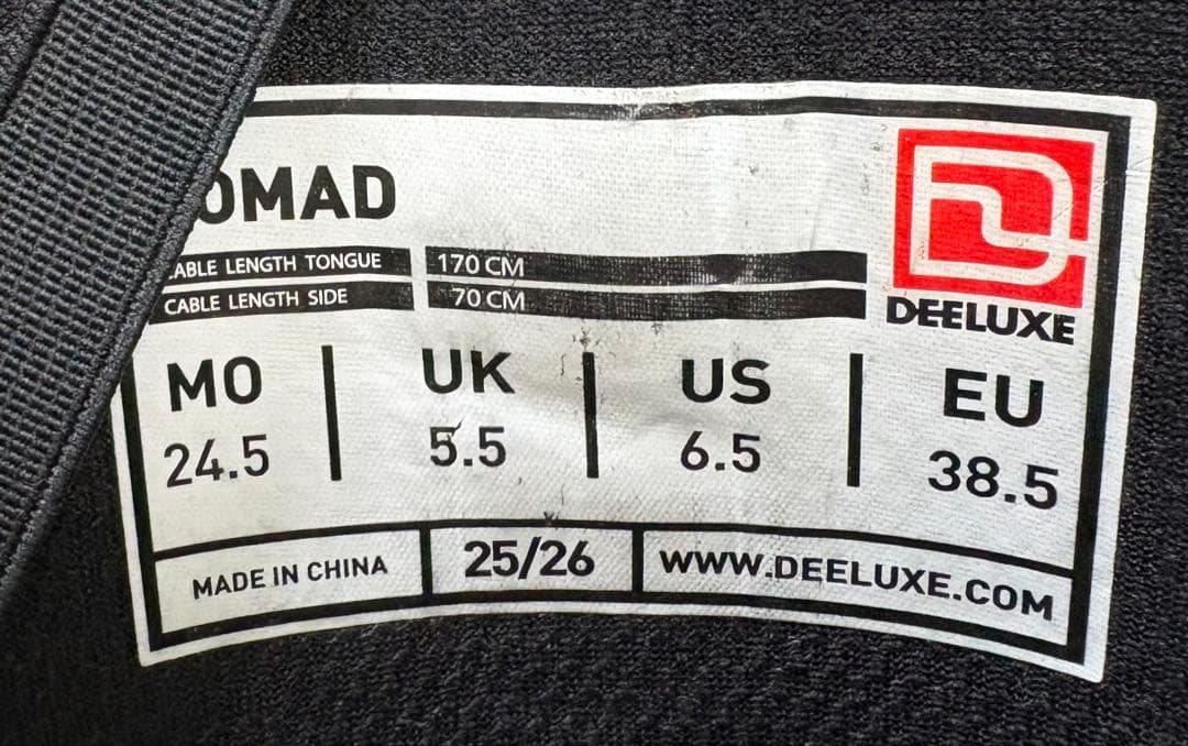 DEELUXE ディーラックスNOMAD S3 ブーツ 25-26モデル