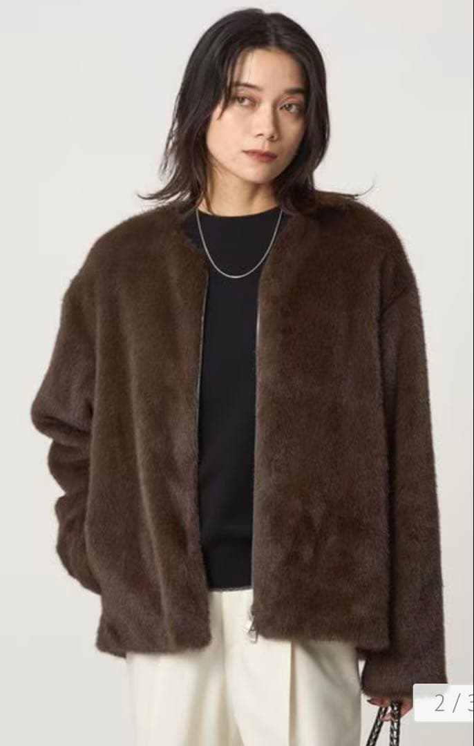 専用‼︎ green label relaxing フェイクファー ノーカラー