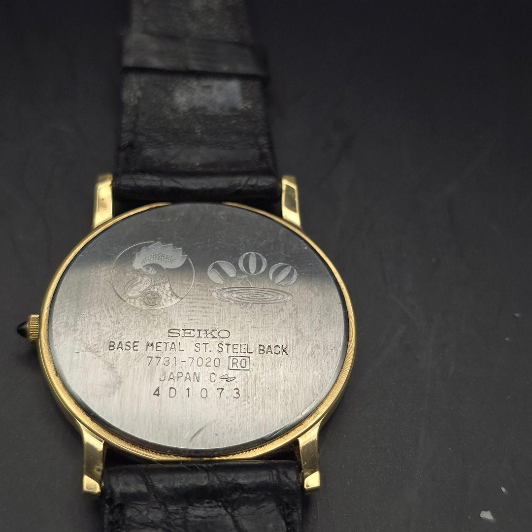 SEIKO アナログクォーツ腕時計 ゴールド