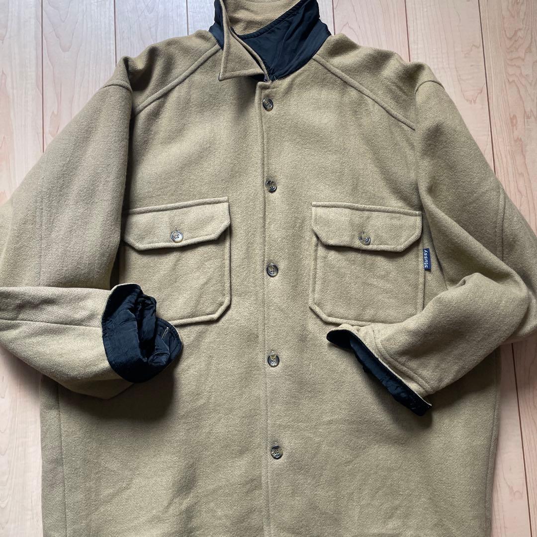 【90s】◎OLD STUSSY CPOジャケット　ウールジャケット　シャツ　M