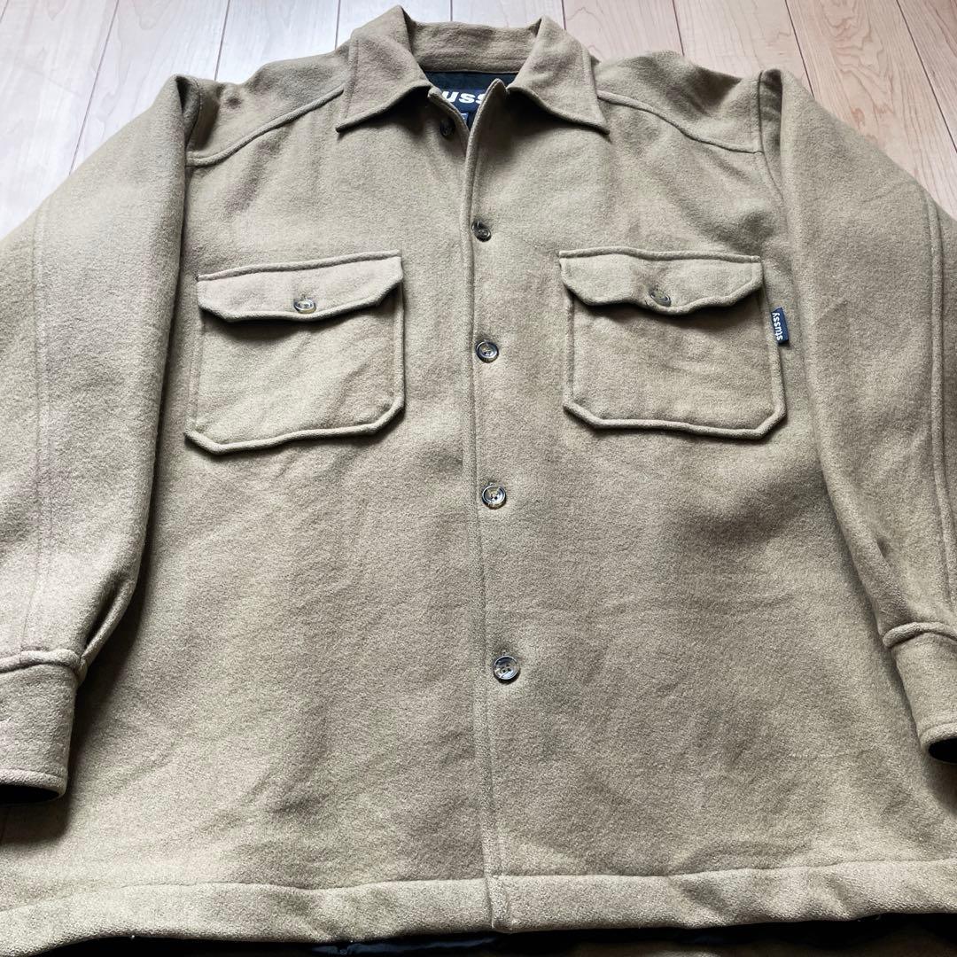 【90s】◎OLD STUSSY CPOジャケット　ウールジャケット　シャツ　M