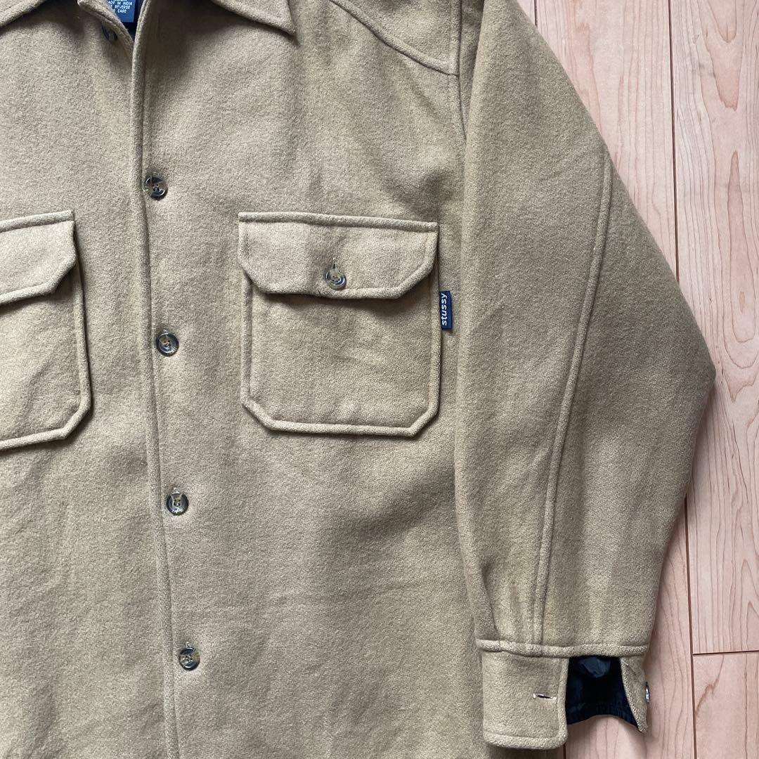 【90s】◎OLD STUSSY CPOジャケット　ウールジャケット　シャツ　M
