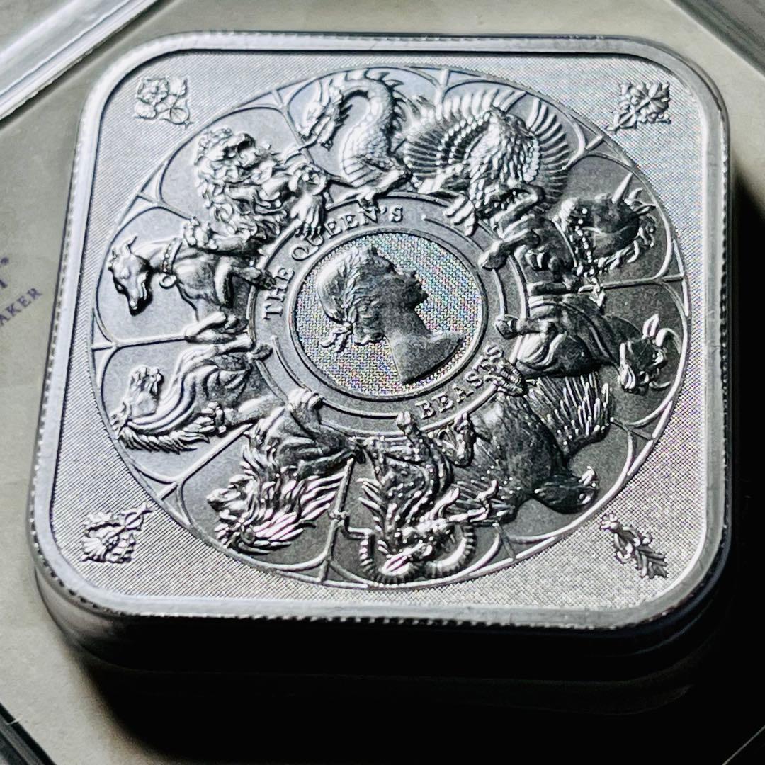 クイーンズビースト コンプリーター 1オンス 銀貨 バー ヤングエリザベス 純銀