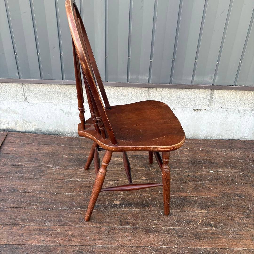B4 昭和レトロ ウィンザーチェア 木製椅子 ナチュラル家具 古家具 ビンテージ