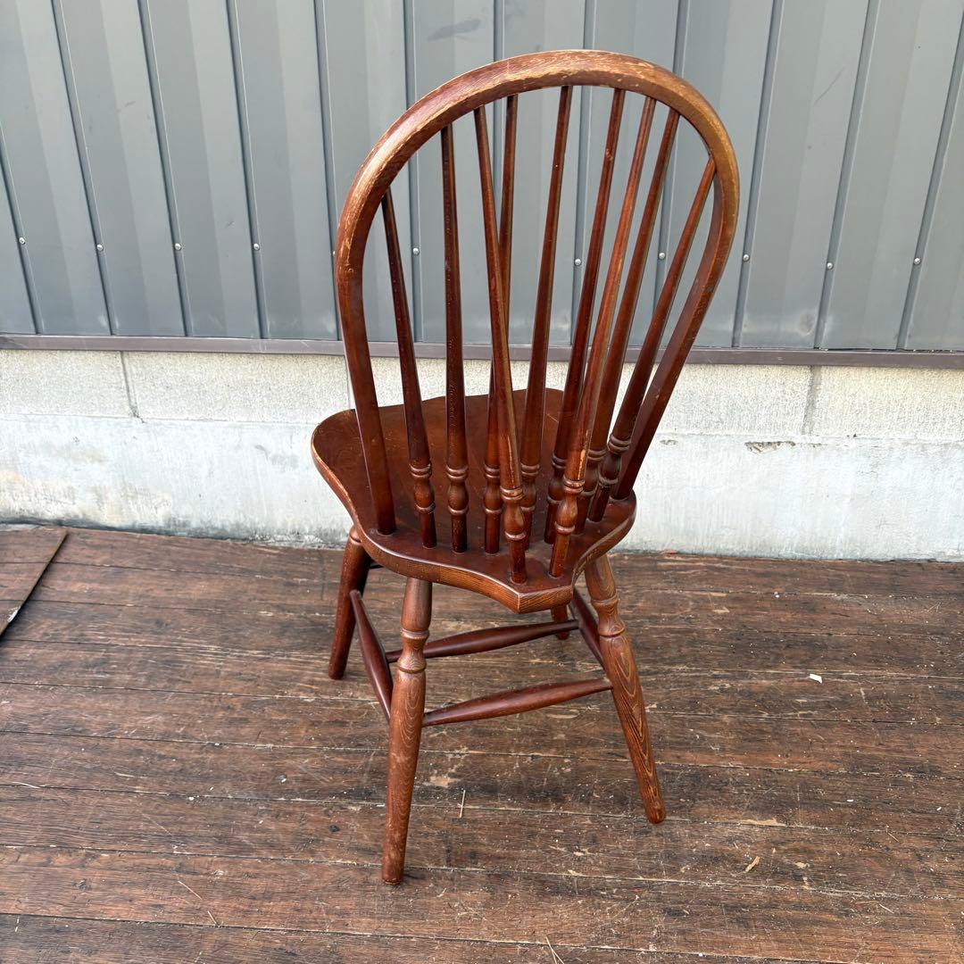 B4 昭和レトロ ウィンザーチェア 木製椅子 ナチュラル家具 古家具 ビンテージ