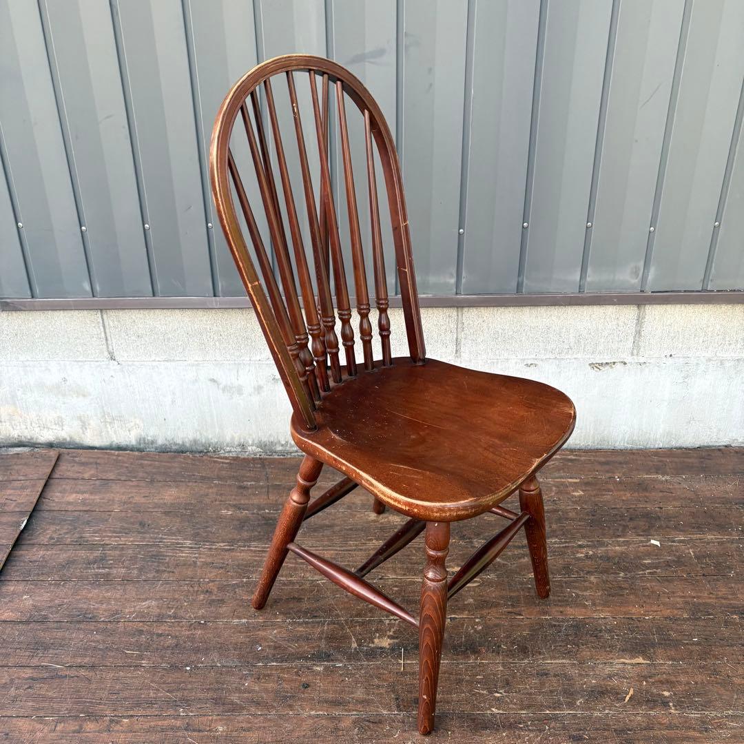 B4 昭和レトロ ウィンザーチェア 木製椅子 ナチュラル家具 古家具 ビンテージ