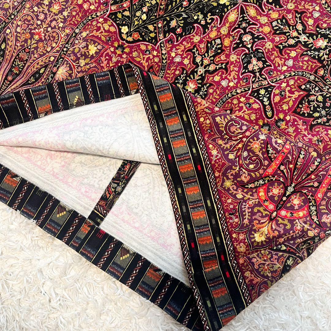 近年　エトロ　ワンピース　華やかペイズリー　ウール混　38