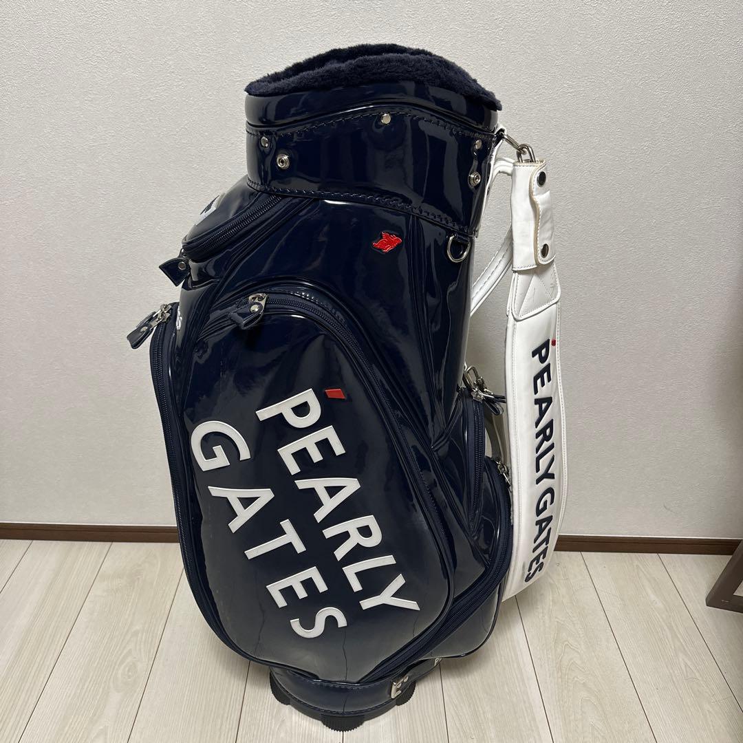 PEARLY GATES キャディバッグ ネイビー/ホワイト