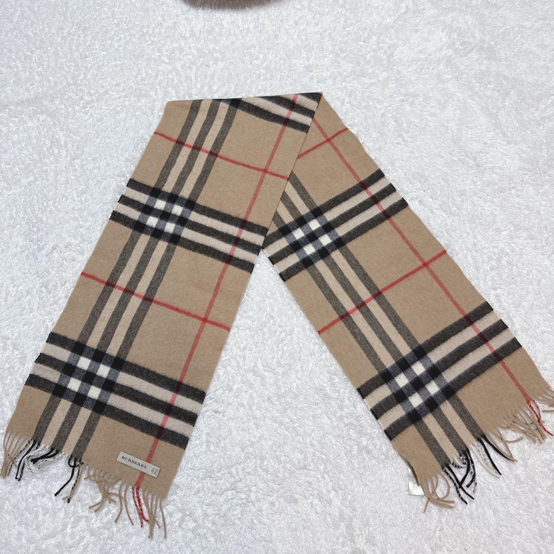 未使用級！BURBERRY メガチェック　マフラー　カシミヤ100% 近年モデル