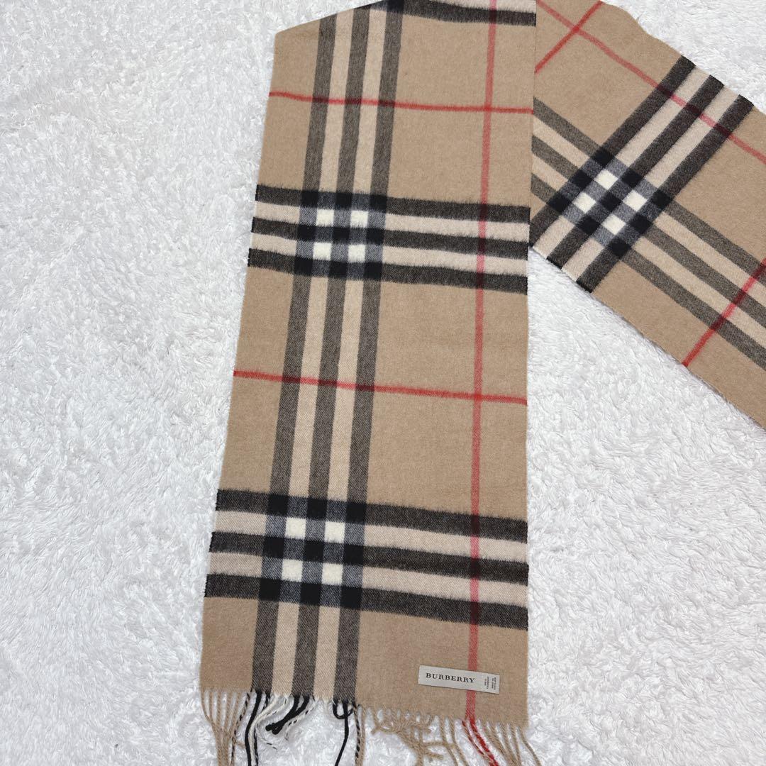 未使用級！BURBERRY メガチェック　マフラー　カシミヤ100% 近年モデル