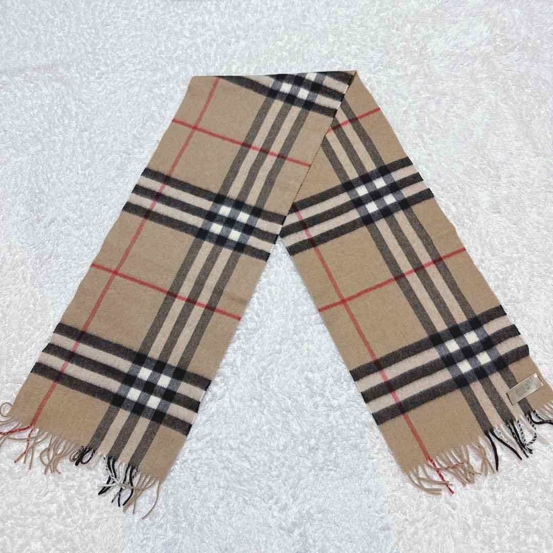 未使用級！BURBERRY メガチェック　マフラー　カシミヤ100% 近年モデル