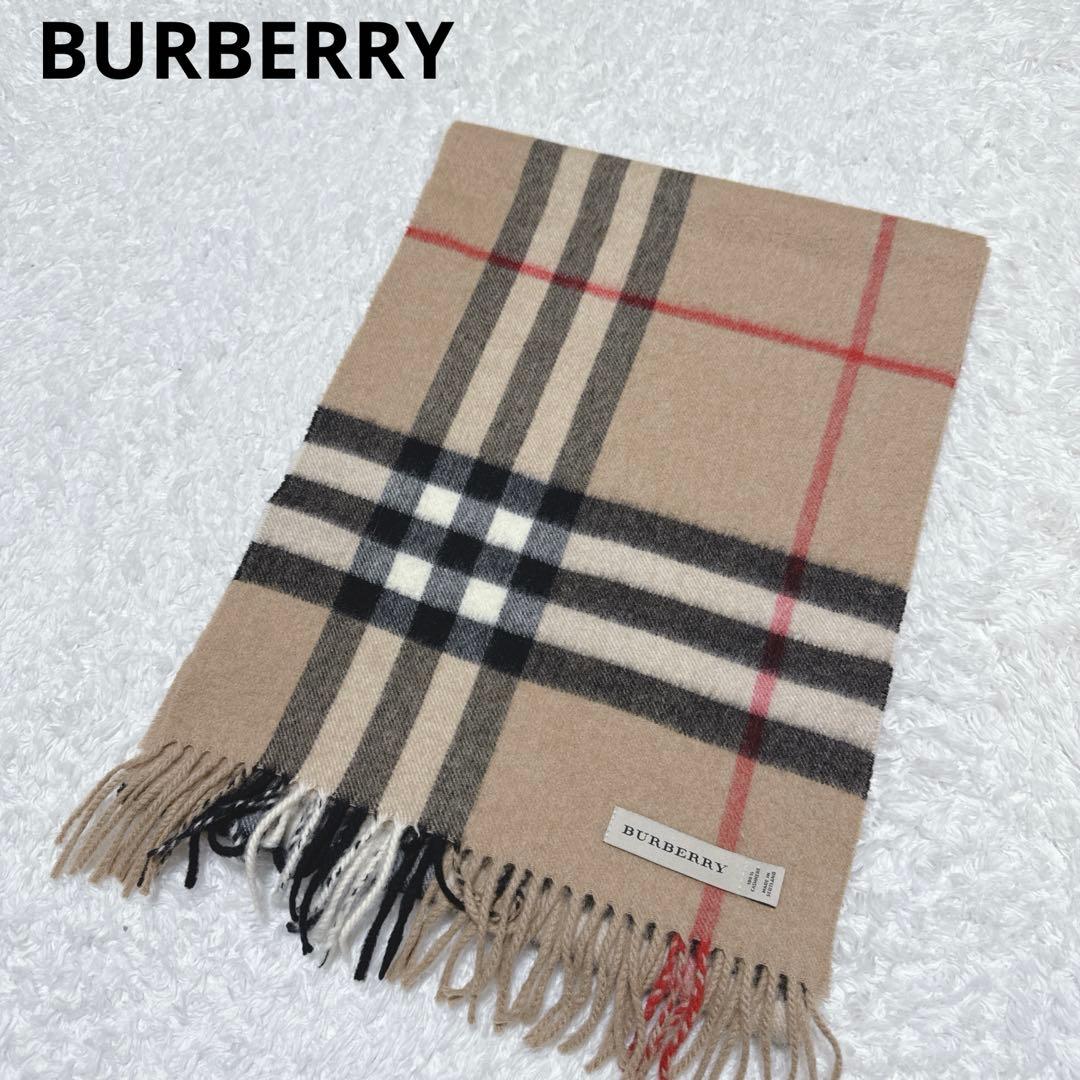 未使用級！BURBERRY メガチェック　マフラー　カシミヤ100% 近年モデル