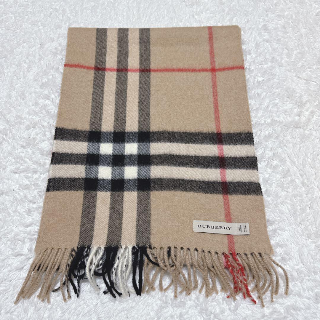 未使用級！BURBERRY メガチェック　マフラー　カシミヤ100% 近年モデル