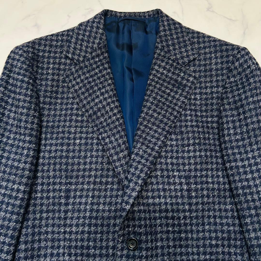 【美品】BEAMS F CAMPORE ハウンドトゥース ツイードジャケット　L