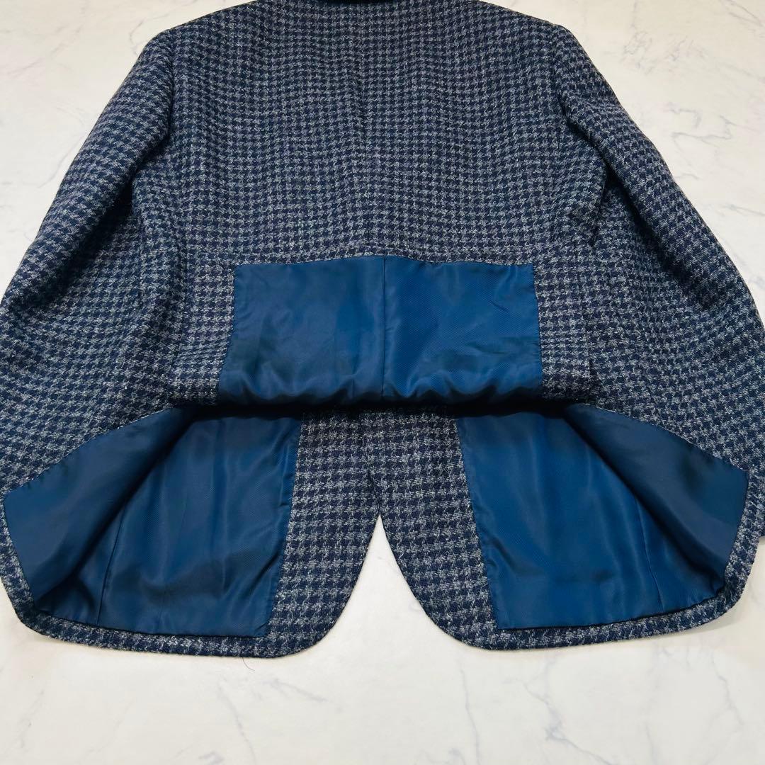 【美品】BEAMS F CAMPORE ハウンドトゥース ツイードジャケット　L