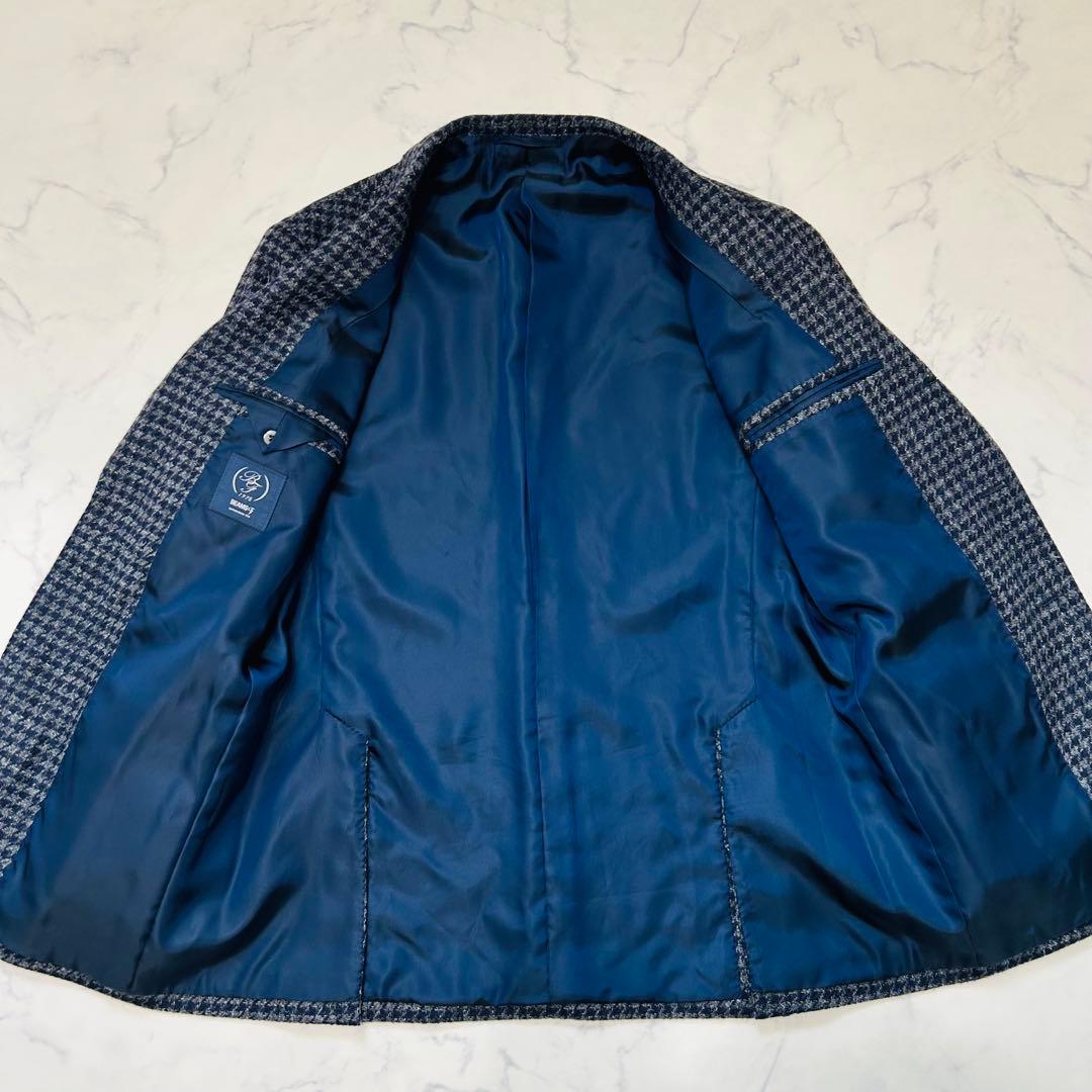 【美品】BEAMS F CAMPORE ハウンドトゥース ツイードジャケット　L
