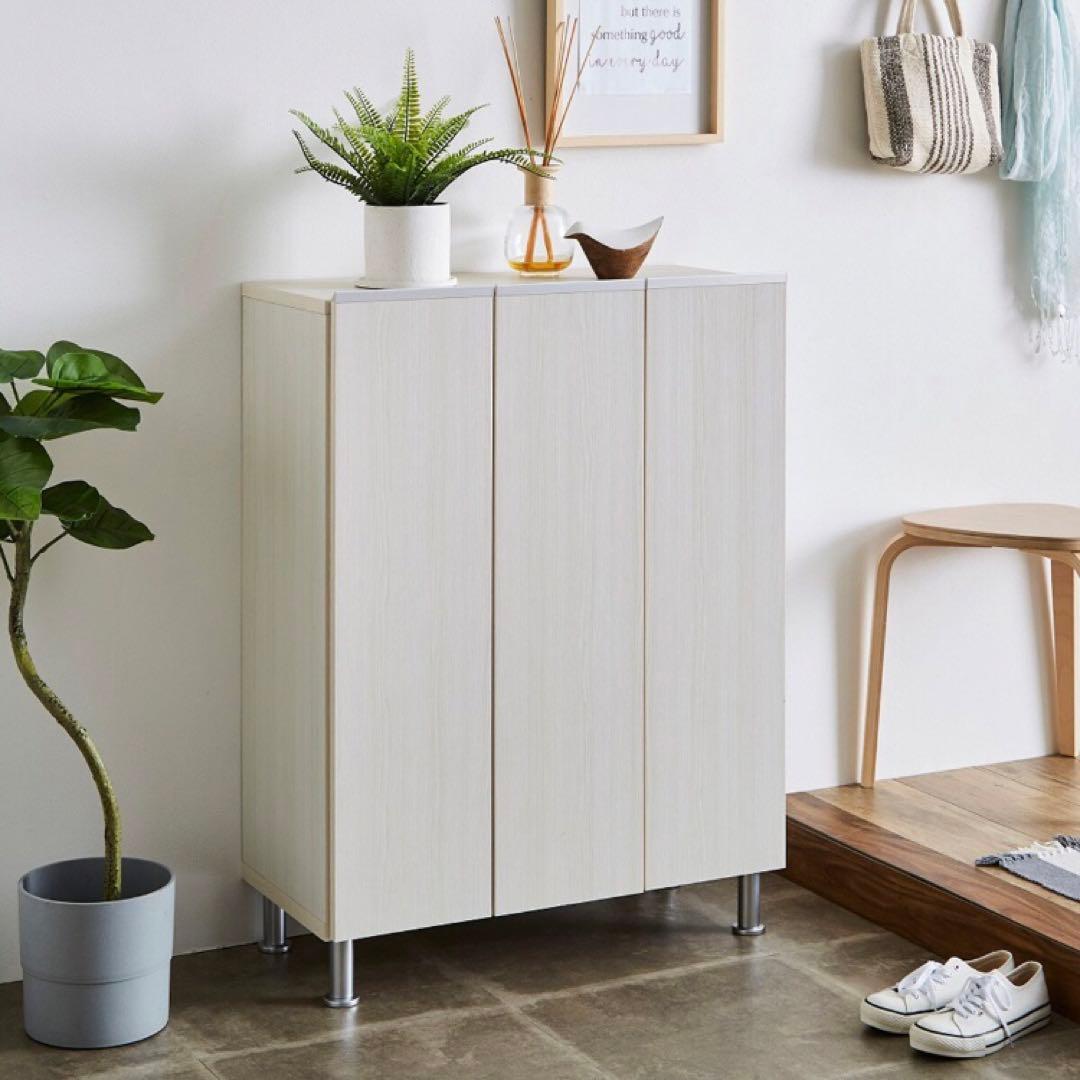 ニトリ　シューズボックスリアル　ロー　大川家具　幅75cm 日本製