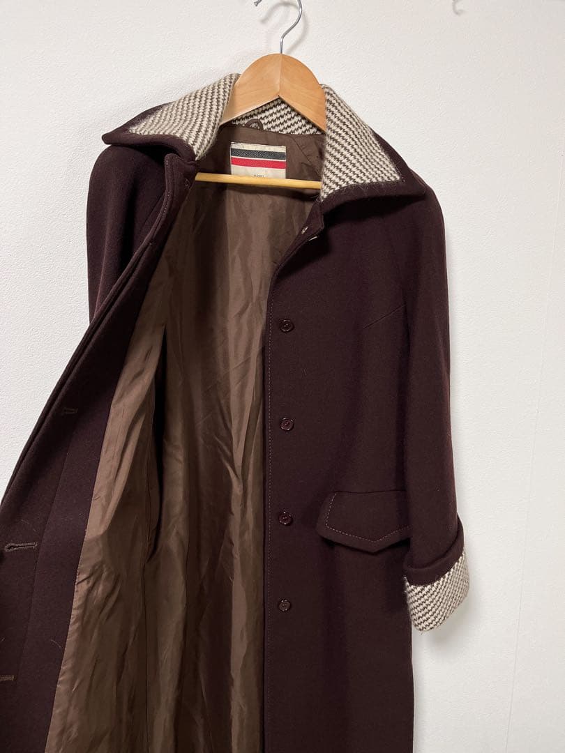 美品　MaxMara マックスマーラ　シングル　ツイード　チェスターコート　９