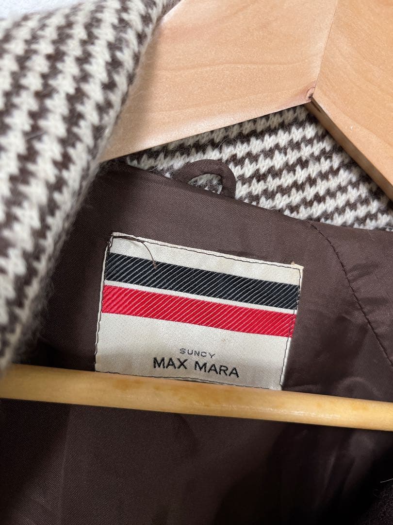 美品　MaxMara マックスマーラ　シングル　ツイード　チェスターコート　９