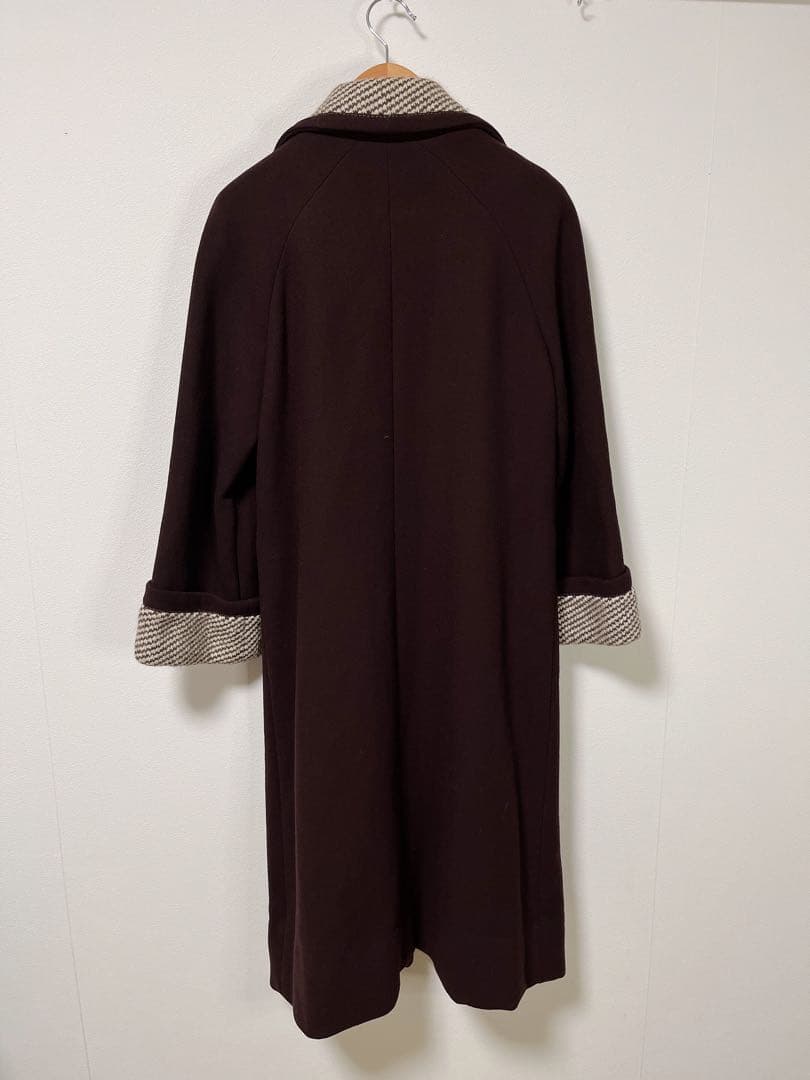 美品　MaxMara マックスマーラ　シングル　ツイード　チェスターコート　９