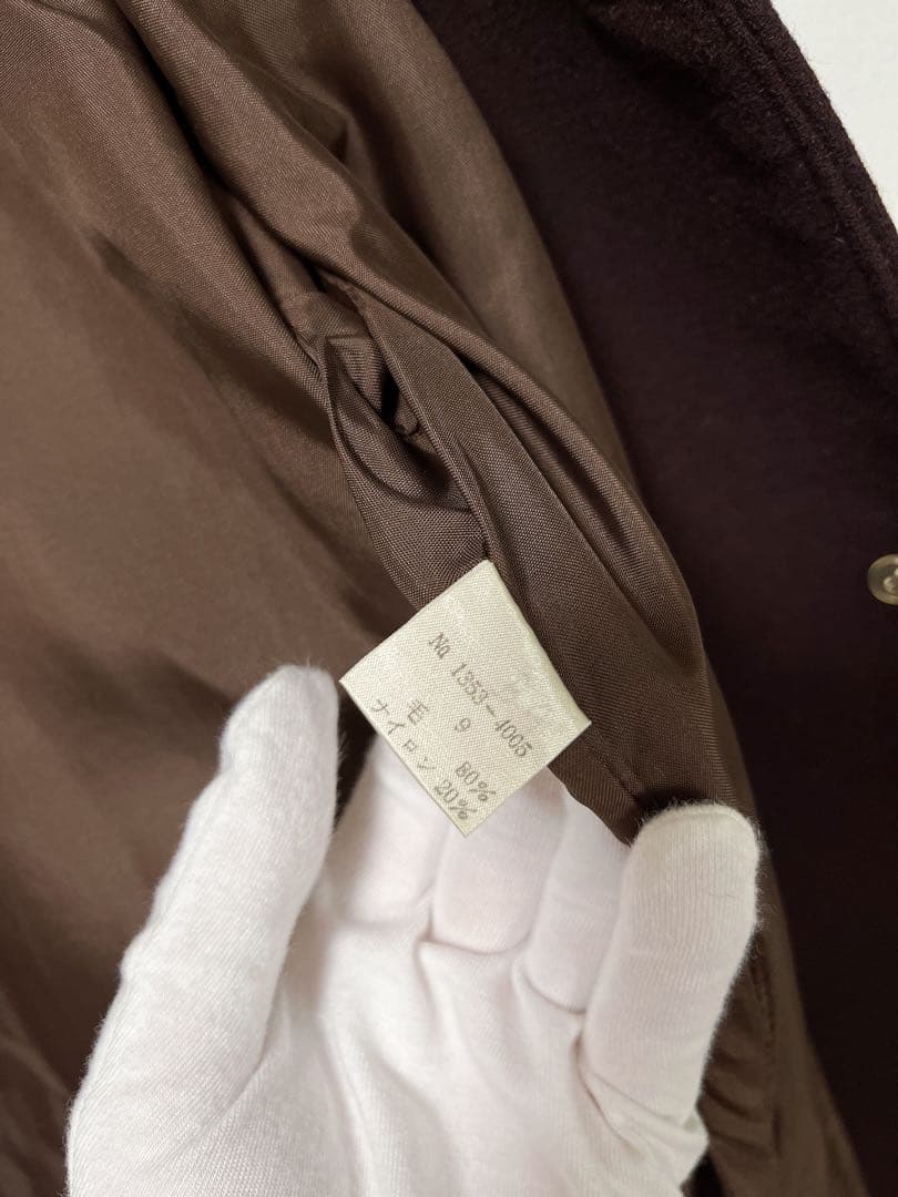 美品　MaxMara マックスマーラ　シングル　ツイード　チェスターコート　９