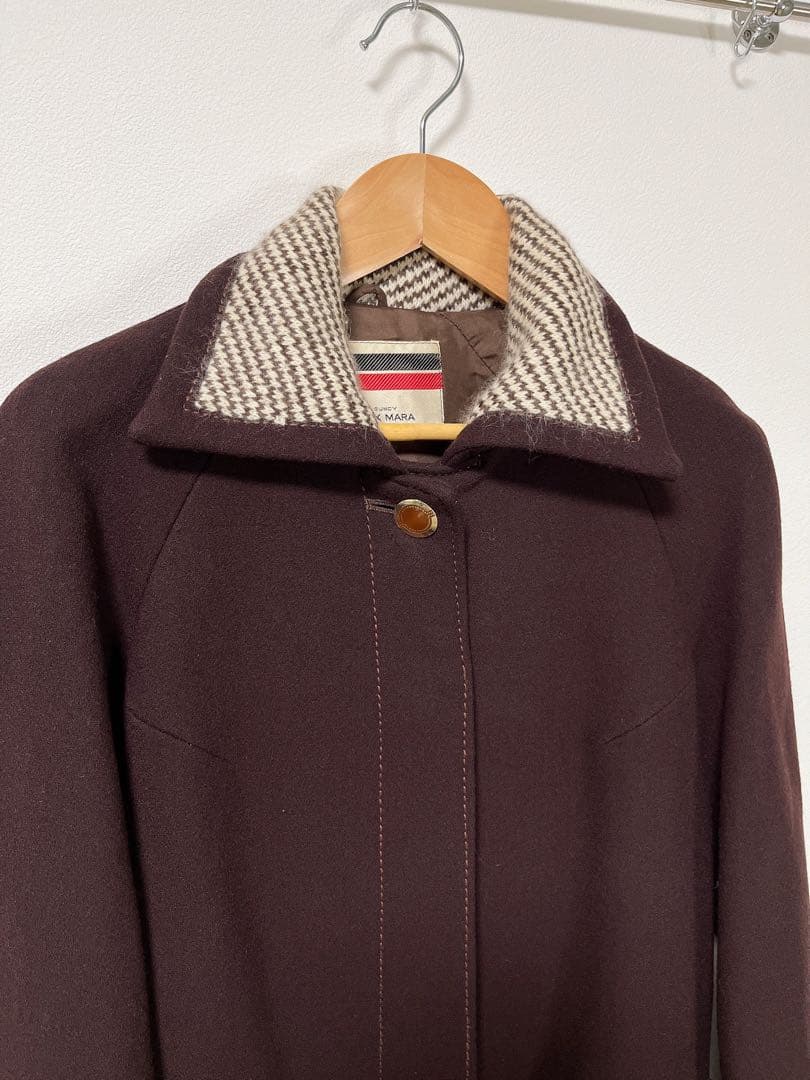 美品　MaxMara マックスマーラ　シングル　ツイード　チェスターコート　９