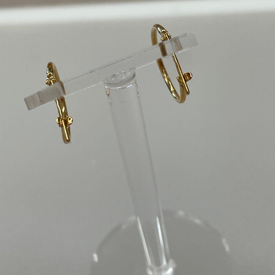 K18 ピアス　　フープピアス　　1.3cm
