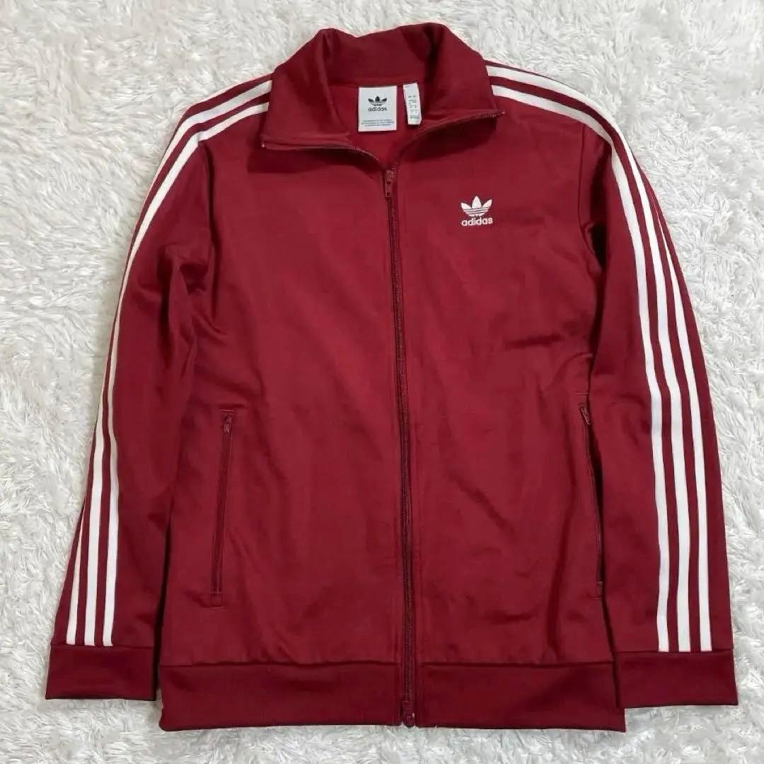 アディダス ベッケンバウアー トラックトップジャージ ボルドー ワインレッド M
