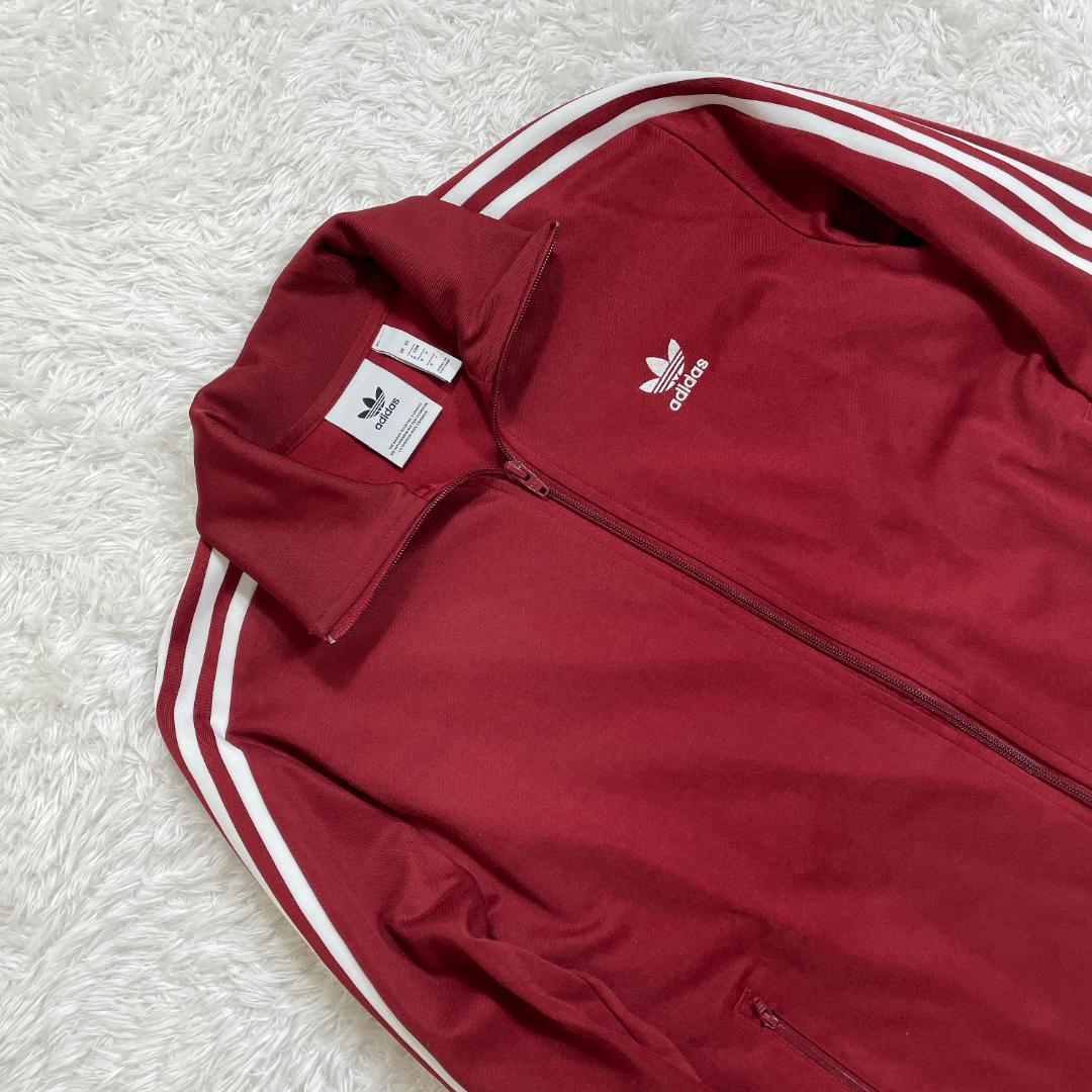 アディダス ベッケンバウアー トラックトップジャージ ボルドー ワインレッド M