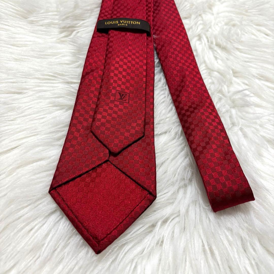 【美品】LOUIS VUITTON 赤色ネクタイ
