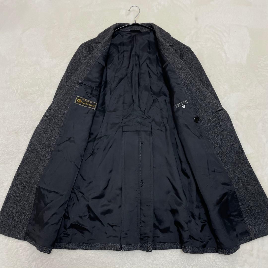 【美品】バーニーズニューヨーク×ロロピアーナ ヘリンボーン チェスターコート L