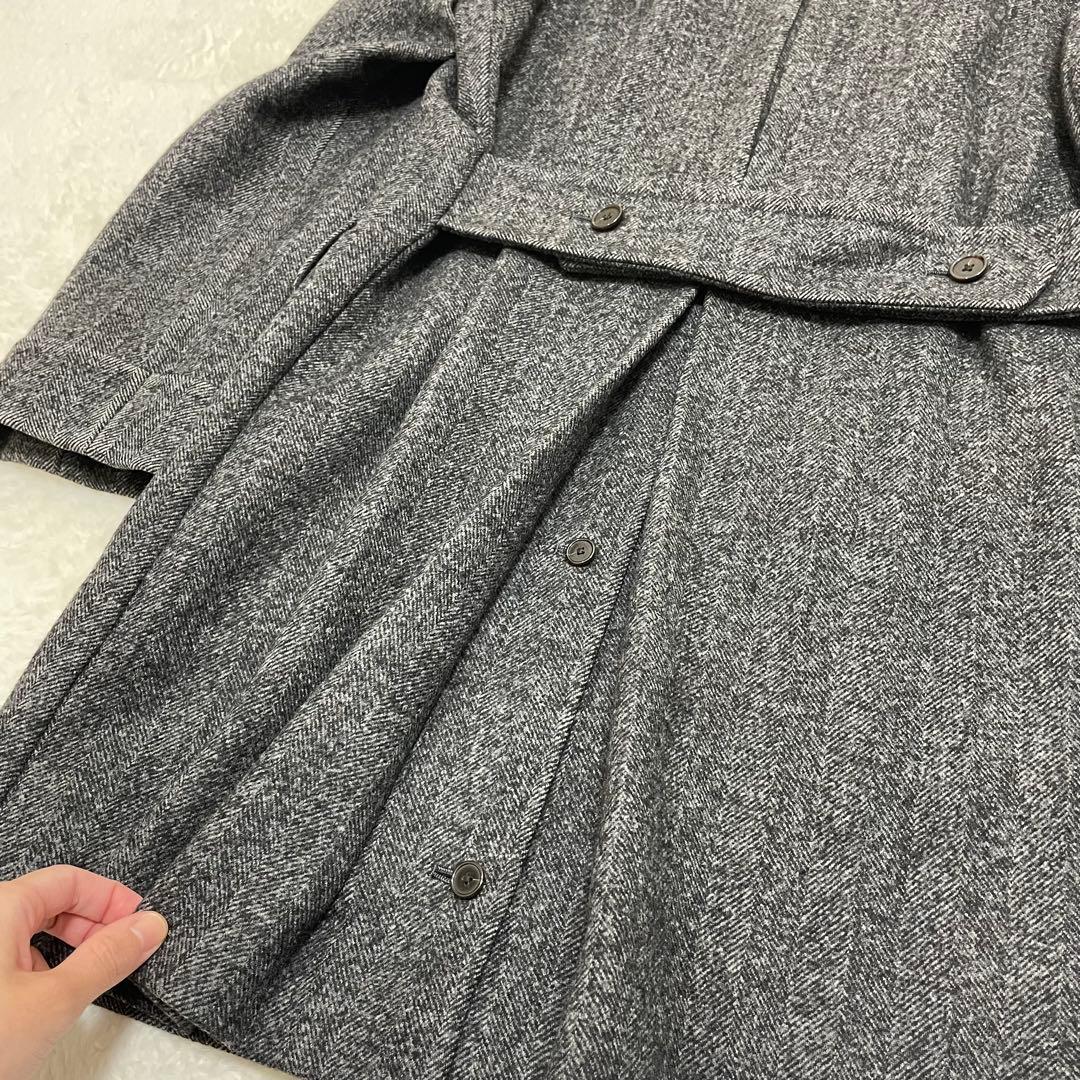 【美品】バーニーズニューヨーク×ロロピアーナ ヘリンボーン チェスターコート L