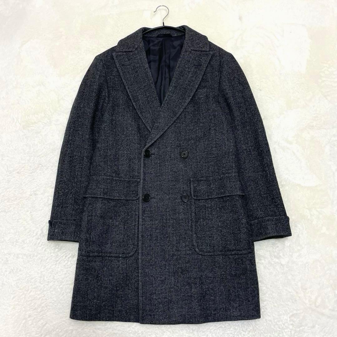 【美品】バーニーズニューヨーク×ロロピアーナ ヘリンボーン チェスターコート L